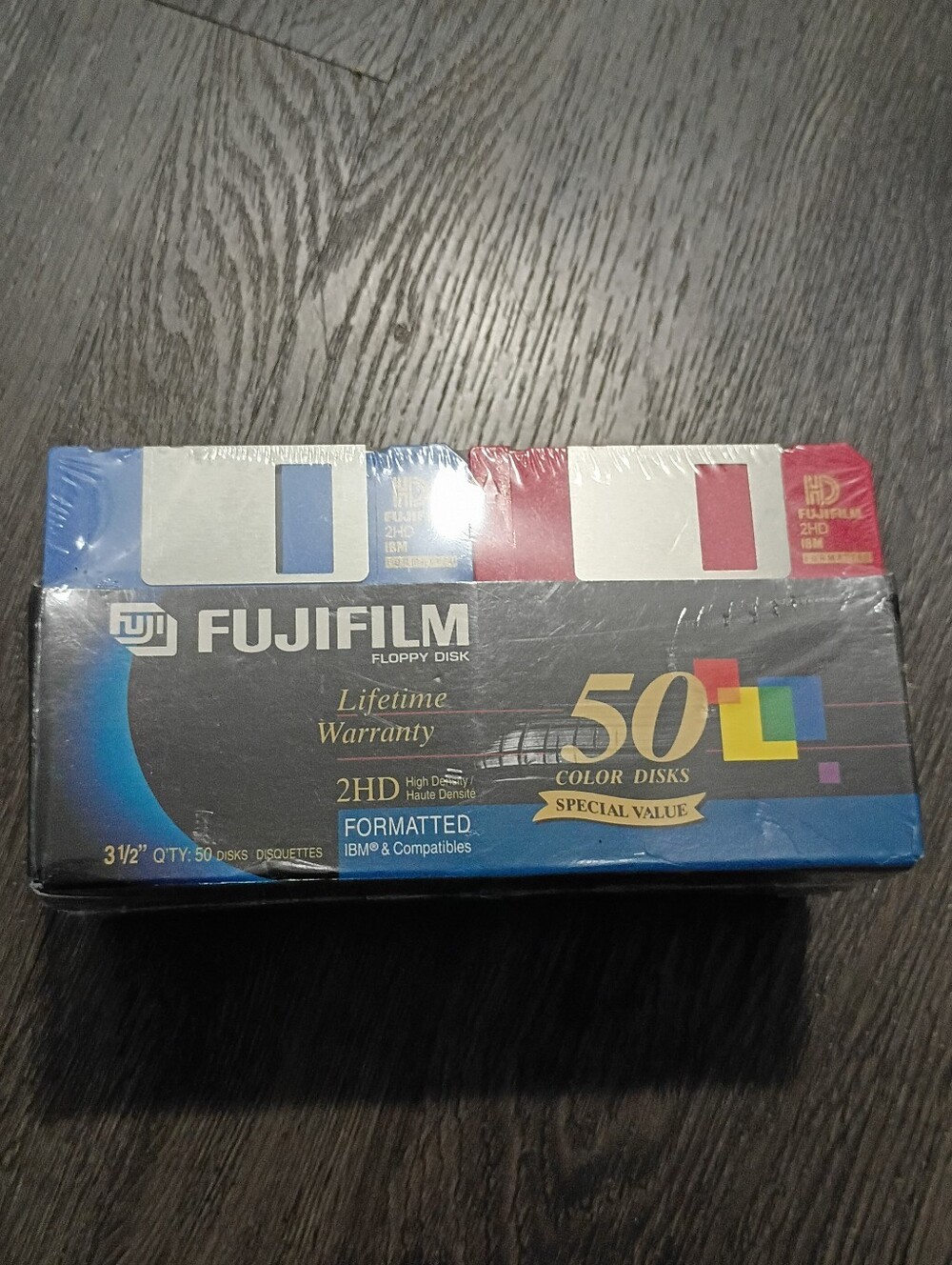Fuji Film 50 Multicolor 3.5 Floppy Disks NEW